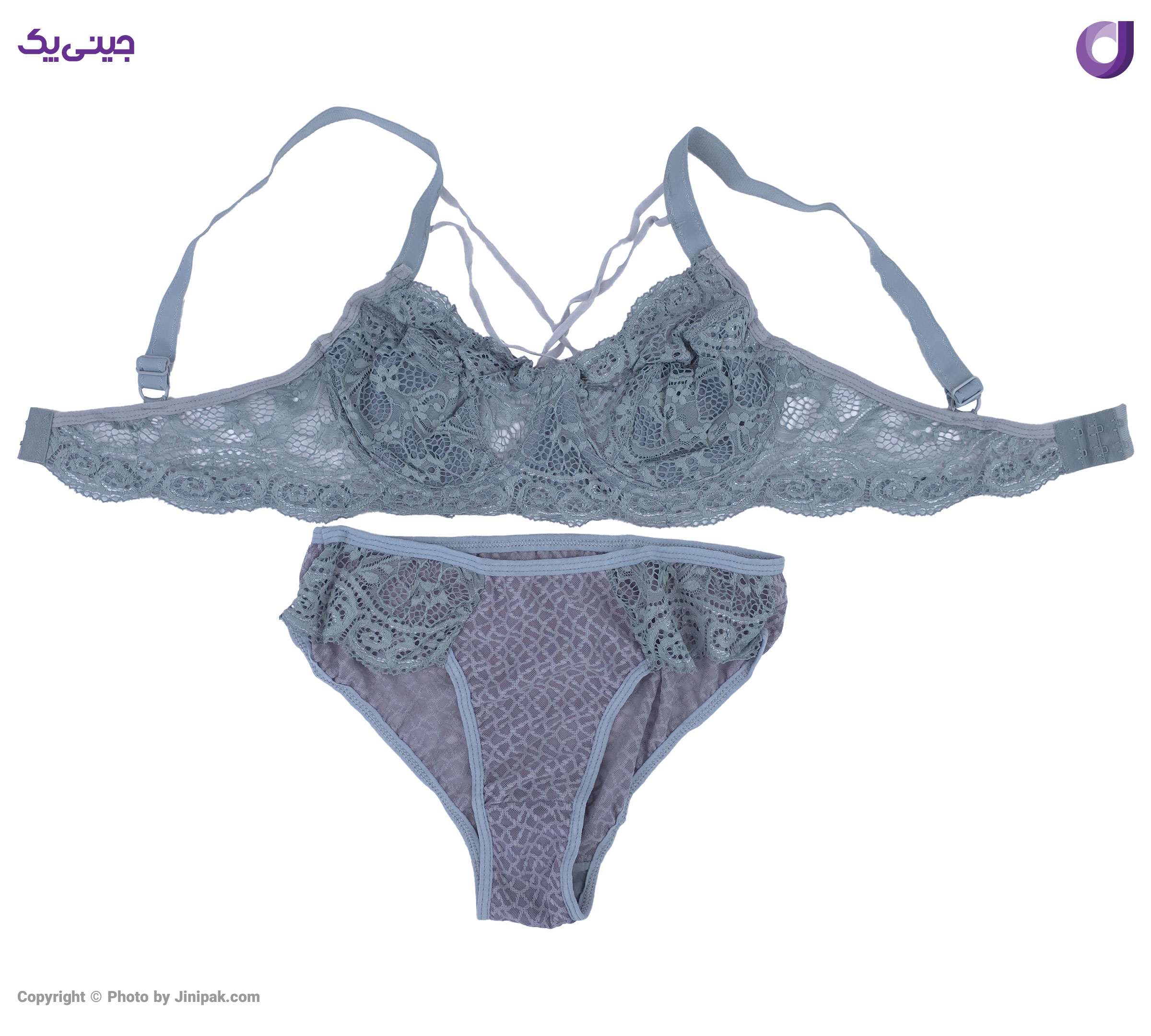 ست شورت و سوتین زنانه گیپور فنردار هارنس