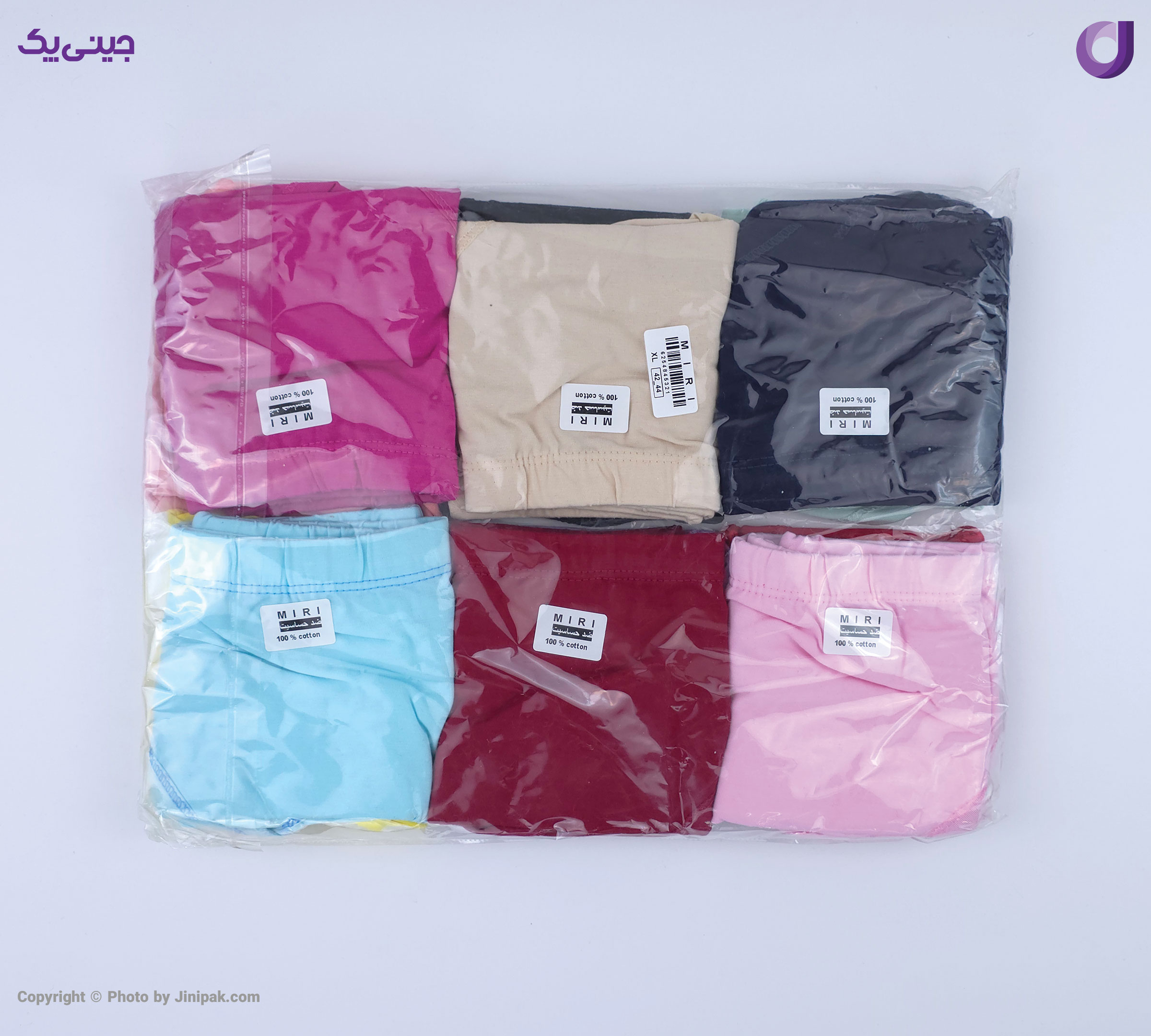 شورت اسلیپ زنانه نخ پنبه پاپیون دار 12 رنگ