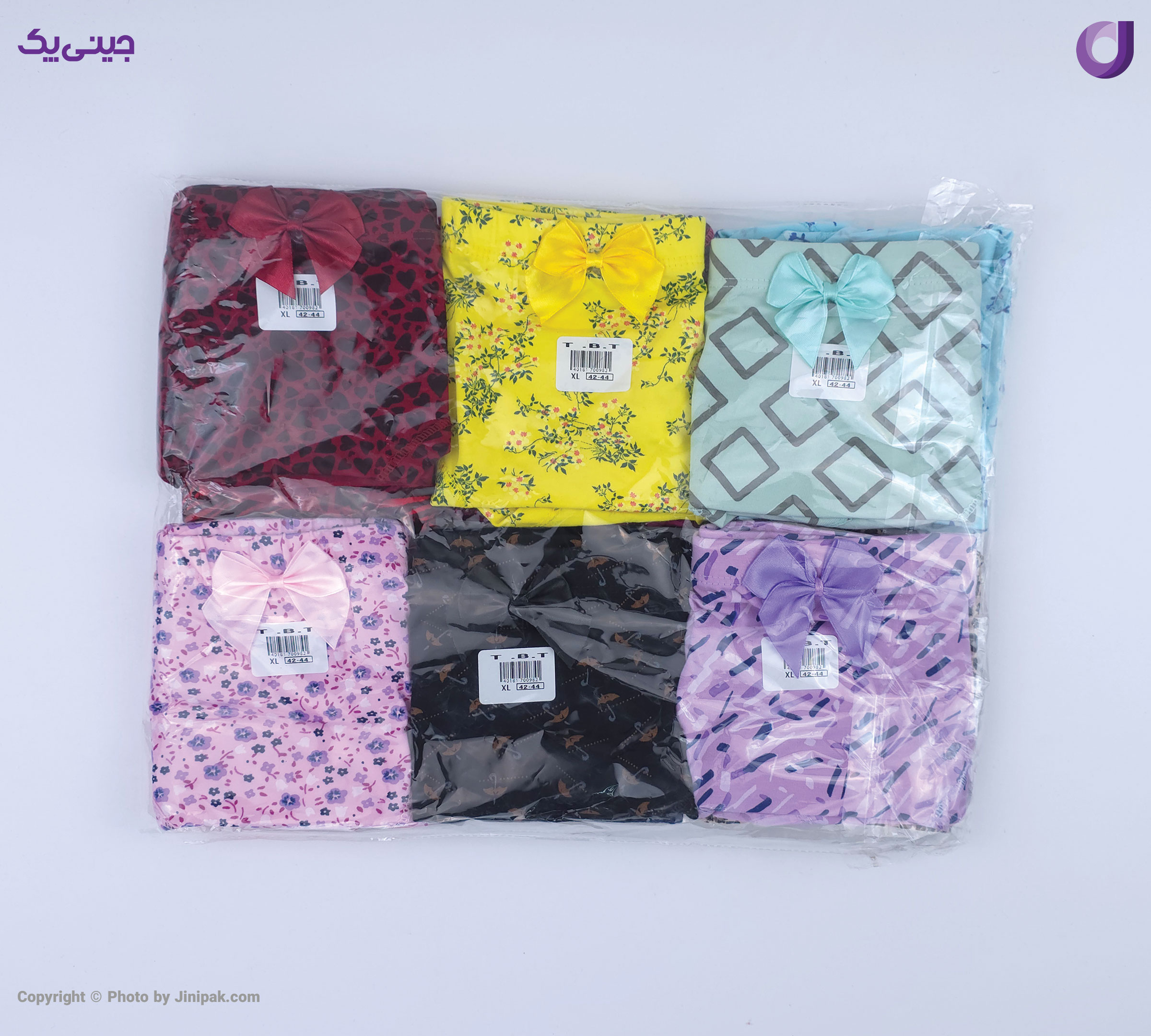 شورت اسلیپ زنانه نخ پنبه پاپیون دار 12 طرح