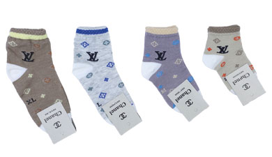 جوراب ساقدار نخی بچگانه 3 تا 6 طرح ال وی