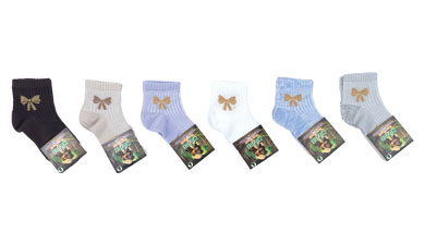 جوراب نخی نوزادی طرح پاپیون