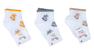 جوراب نخی نوزادی طرح روباه