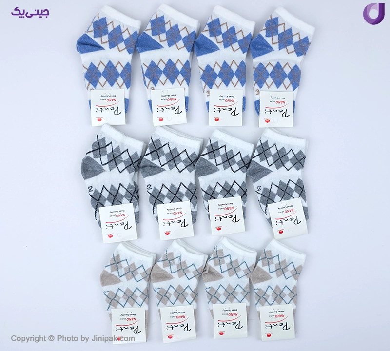 جوراب نخی 1-2-3 سال طرح اسکاچ 